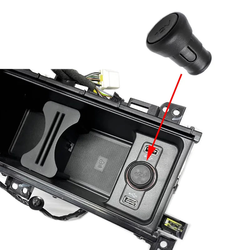 Original center console armrest compartment, water cup holder, USB socket power base, cigarette lighter cover. For SAIC MG RX8 sayaragear