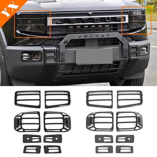 For Jetour Freedom T1 2025-2026 Car Plastic Tail Lights Cover Auto Front Rear Fog Light Frame Decoration Anti Hit/Scratch sayaragear