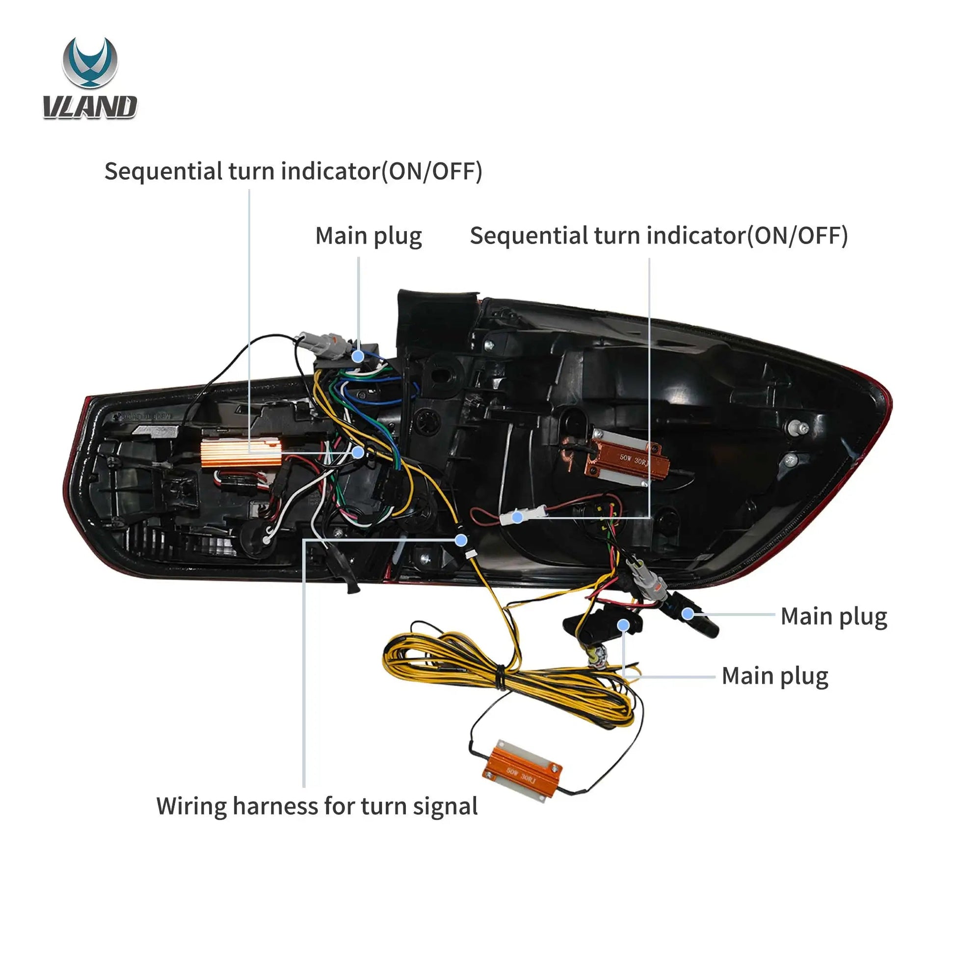 Vland 12-19 3 Series F31 LED Tail Lights LCI-Style Rear Lamp Assembly Upgrade sayaragear