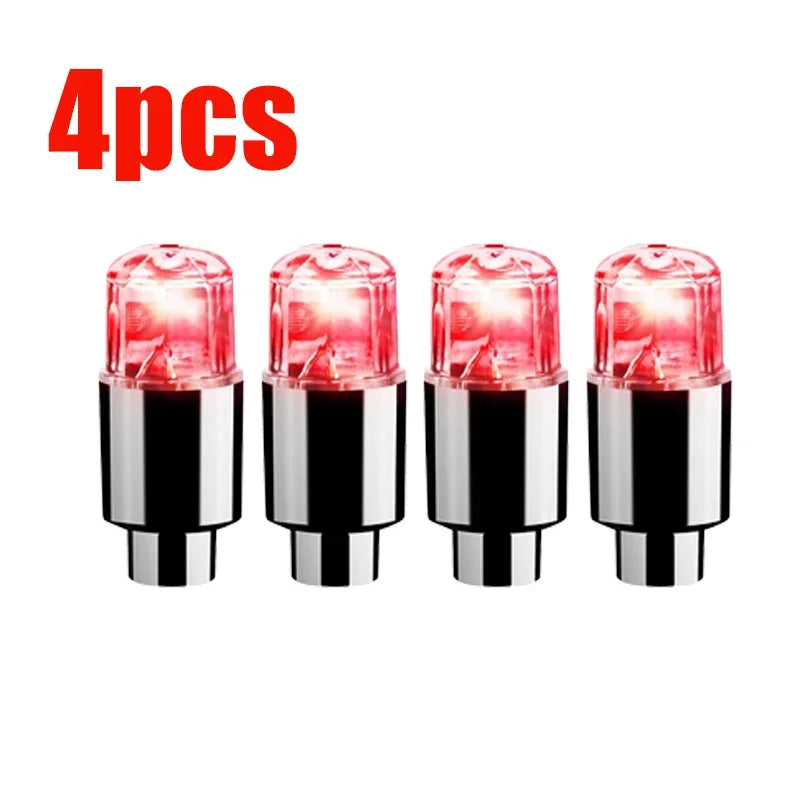 Car Hub Ambient Light Bicycle LED Tire Lights Universal Car Neon Lamp Valve Cover Lights Tire Colorful Flashing Bulb Decoration sayaragear