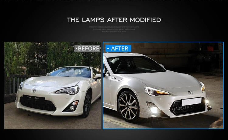 VLAND auto led light for car head lamp FOR TOYOTA 86 2012-UP/SUBUARU BRZ 2013-UP LED HEADLIGHTS h7 led h7 luces led 12v sayaragear