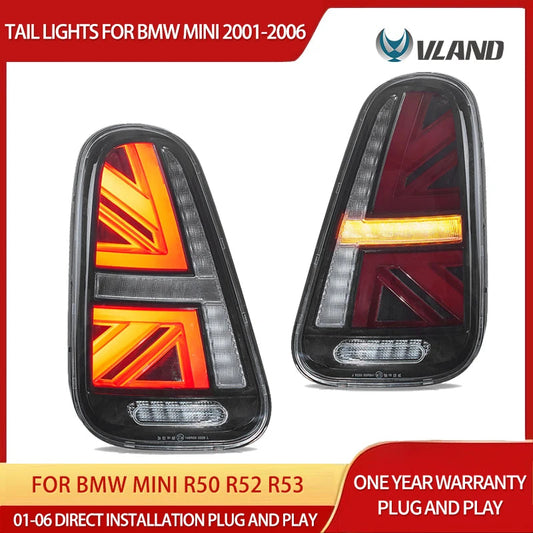 Vland 01-06 Mini R50 R52 R53 LED Tail Lights Rear Lamp Assembly Upgrade Replacement sayaragear