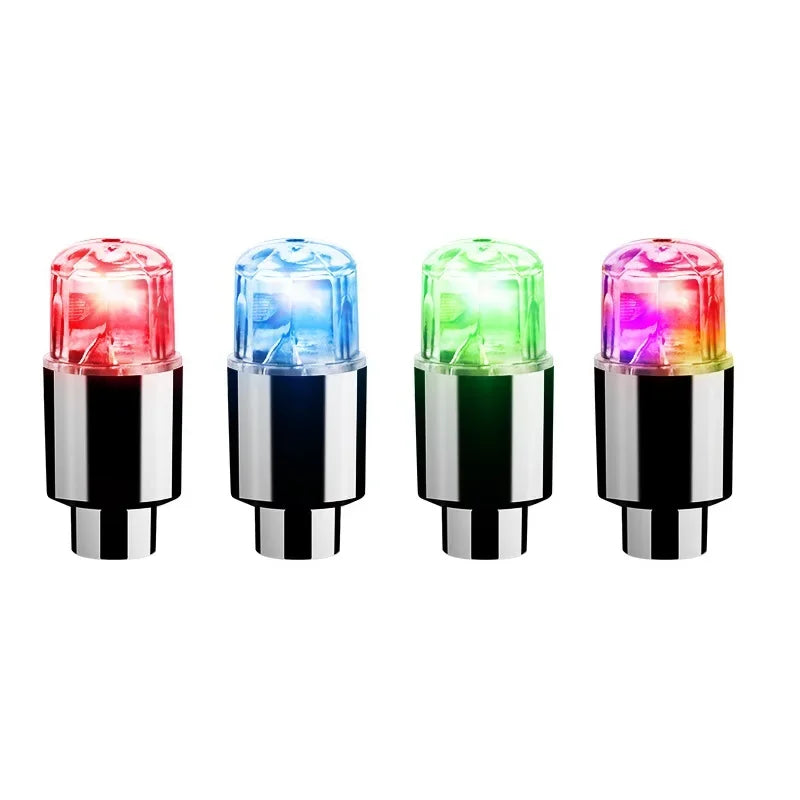 Car Hub Ambient Light Bicycle LED Tire Lights Universal Car Neon Lamp Valve Cover Lights Tire Colorful Flashing Bulb Decoration sayaragear