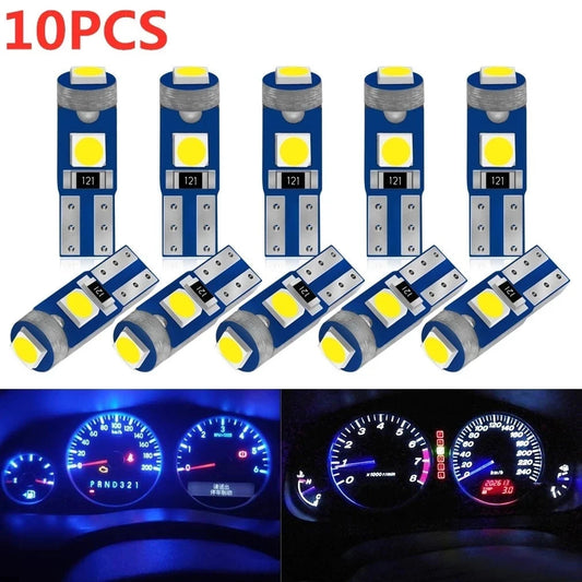 2/10Pcs T5 Led Bulb W3W W1.2W Led Canbus Car Interior Lights Dashboard Warming Indicator Wedge Auto Instrument Lamp 12V sayaragear
