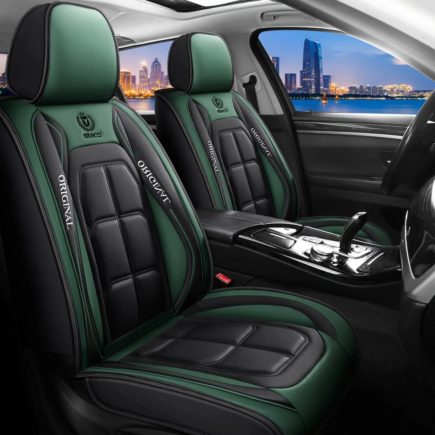 Car seat cushion Four Seasons universal new seat cover Leather seat cover Ice silk seat cushion Fully wrapped seat cushion sayaragear