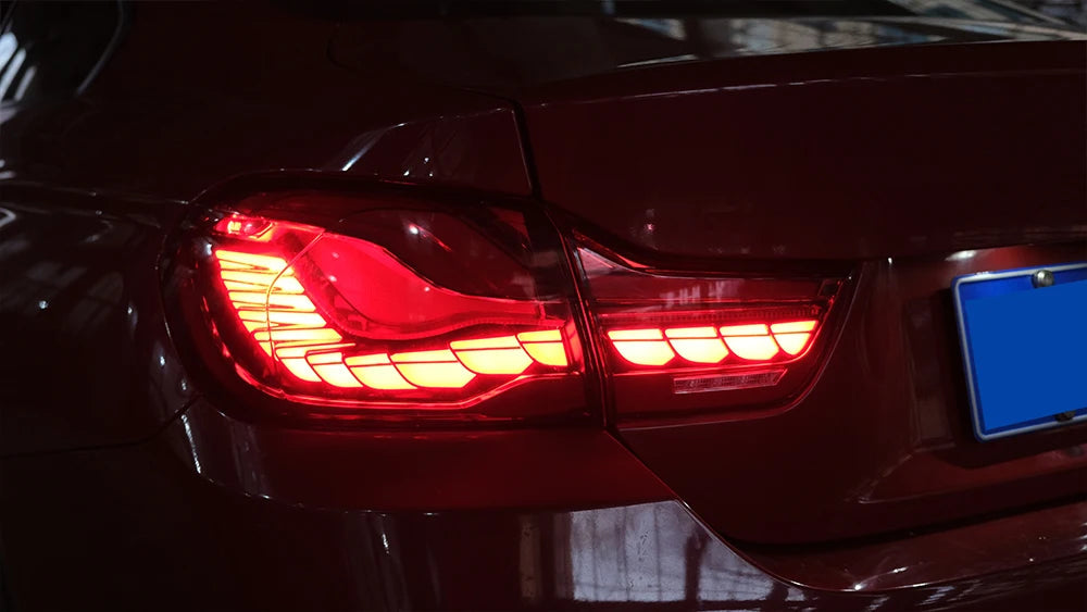 Vland 14-20 BMW 4 Series F32 F33 F36 M4 F82 F83 Full LED Tail Lights GTS Style Rear Lamp Assembly Plug and Play Upgrade Replacem sayaragear