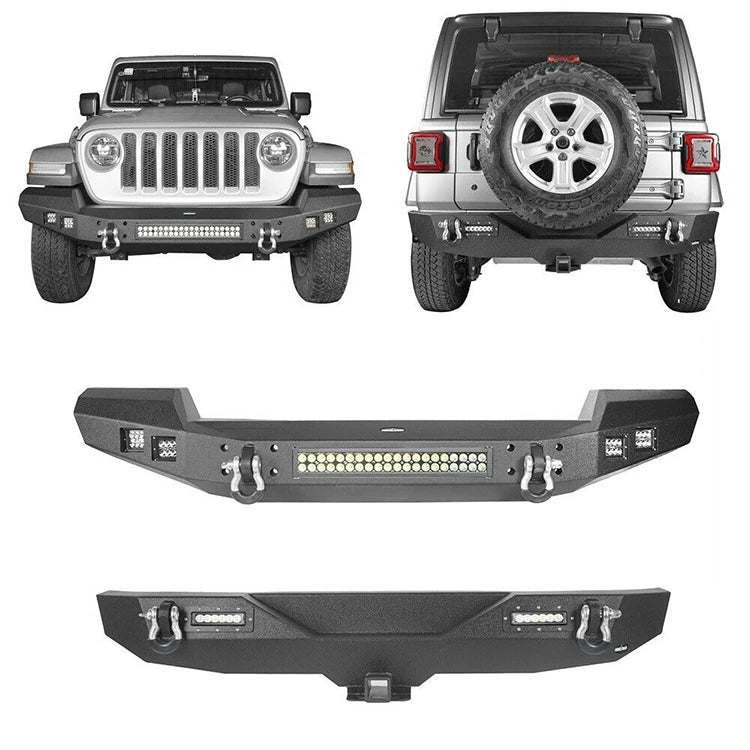 Wholesale HW Offroad 4X4 Accessories Steel Front/ Rear Bumper Bull Bar for JL 2018 sayaragear