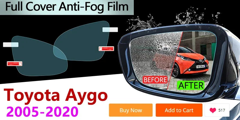for Toyota Aygo MK1 2005-2013 Luxurious Chrome Handle Cover Trim Set 2007 2008 2009 2012 Car Accessories Stickers Car Styling sayaragear
