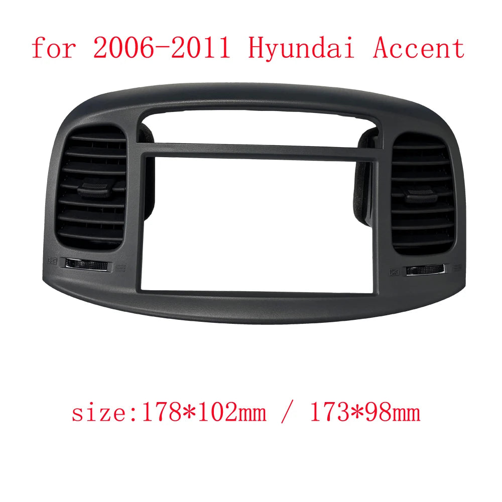 Car Radio Fascia for 2006-2011 Hyundai Accent Panel Dash Kit Install Trim Fascia Plate Stereo Console Cover Bezel Adapter sayaragear