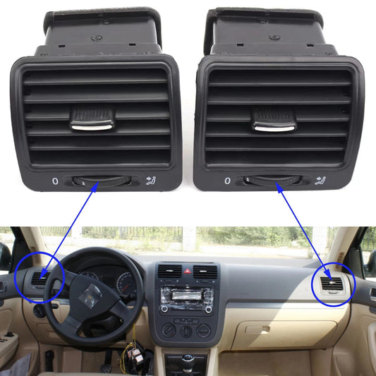 1x/2x Interior Black Dashboard AC Air Vent Outlet Grill For VW Golf 5 GTI 2004-2008 Jetta A5 MK5 GLI 1K0819703D 1K0819704D sayaragear