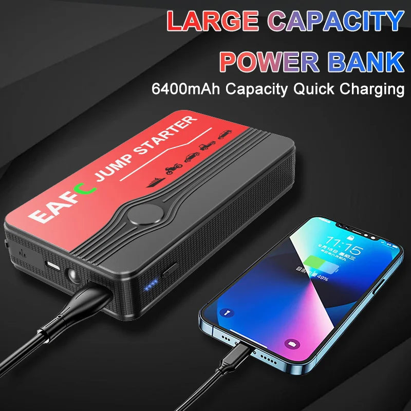 2000A Portable MultiFunction Emergency Booster Car Emergency Mobile Power Battery Charger 12V Car Jump Starter with LED Light sayaragear