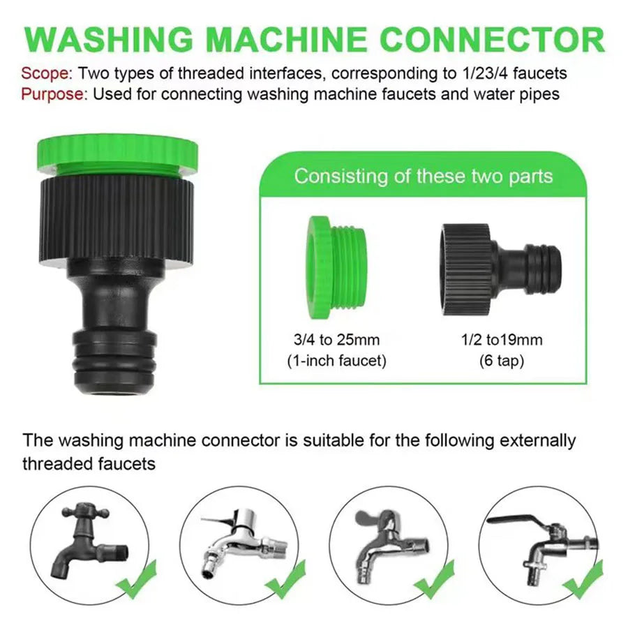 25FT-200FT Expandable Magic Hose Lightweight Design Durable Materials 7 Water Spraying Functions Gun Home Garden Watering Tools sayaragear