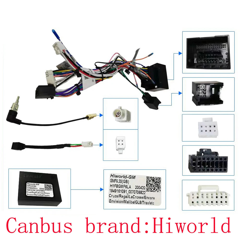 16PIN Android Radio Power Cord Wiring Harness Adapter Canbus For Opel Insignia Vauxhall Holden Insignia Buick Regal 2009-2013 sayaragear