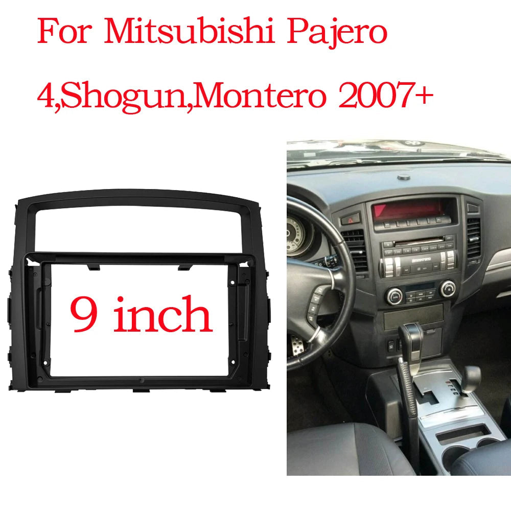 9 Inch Car Radio GPS MP5 Android Stereo Player 2 Din Head Unit Fascia Panel Dash Frame For MITSUBISHI Pajero 4 V80 V90 V93 V97 sayaragear