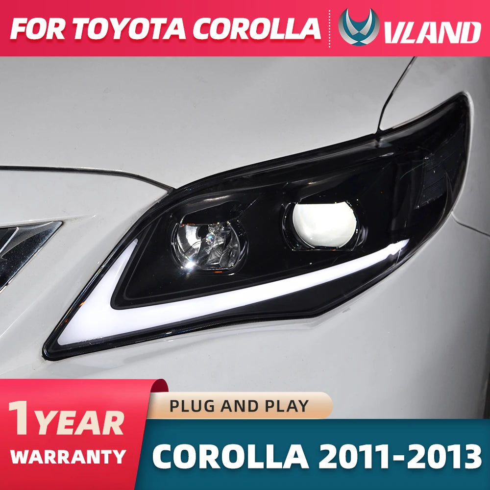 VLAND Led Daytime Running Light For Toyota Corolla 2011 2012 2013 Auto DRL Headlight Front Cover Fog Lamp Car Accessorie sayaragear
