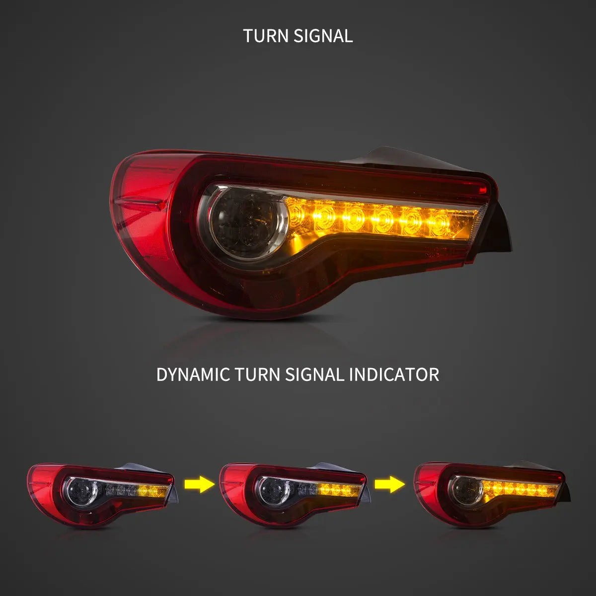 Vland 2012-2021 FR-S / BRZ / GT86 1st Gen (ZN6/ZC6) LED Tail Lights With Sequential Turn Signal sayaragear