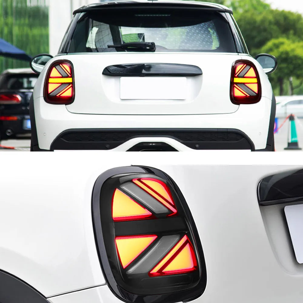Vland 14-19 Mini Cooper F55 F56 F57 LED Tail Lights with Sequential Turn Signal Rear Lamp Assembly Upgrade sayaragear