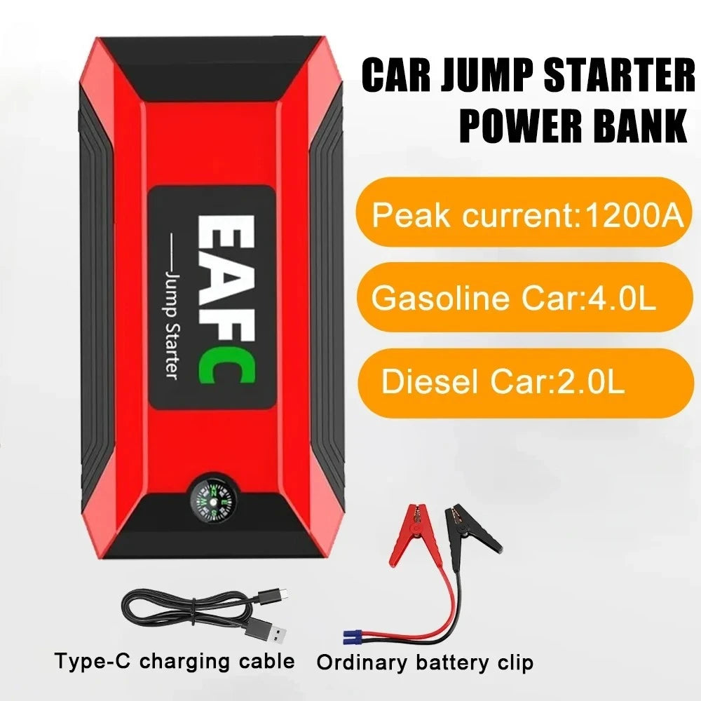 Hot 2000/1200/1000A Car Jump Starter  Car Battery Starters Portable Power Bank 12V Starting Device Booster For Petrol Diesel Car sayaragear