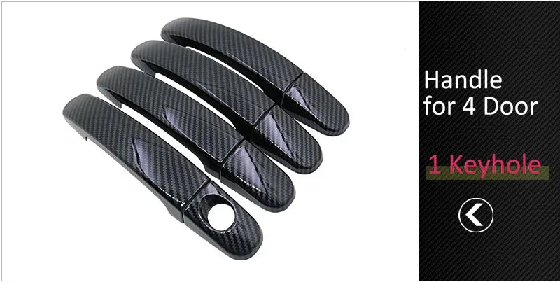 Black Carbon Fiber for Ford Focus 2 MK2 MK2.5 2004 2005 2006 2007 2009 2010 Door Handle Cover Sticker DecorationsCar Accessories sayaragear