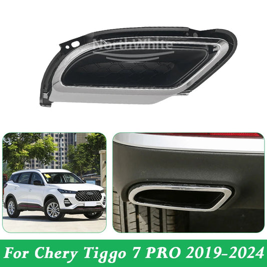 Tail Throat Rear Bumper Decorative Exhaust Pipe For Chery Tiggo 7 PRO 2019-2024 sayaragear