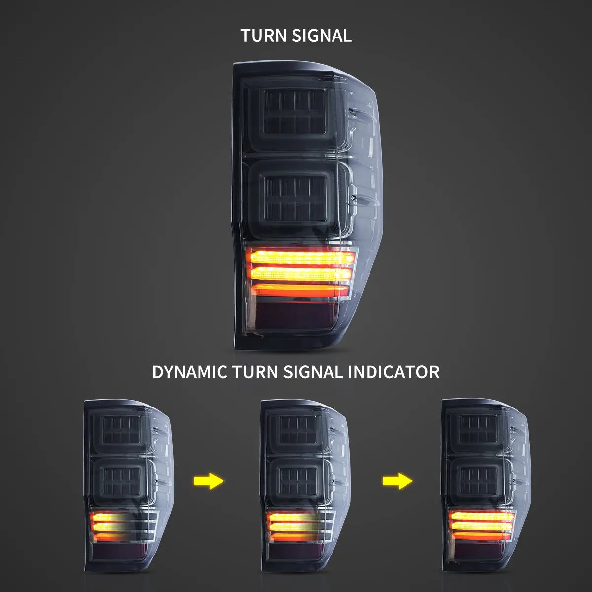 Vland 12-22 Ranger 1th Gen (T6/P375) LED Tail Lights With Sequential Turn Signal (Not Fit For US Models) sayaragear