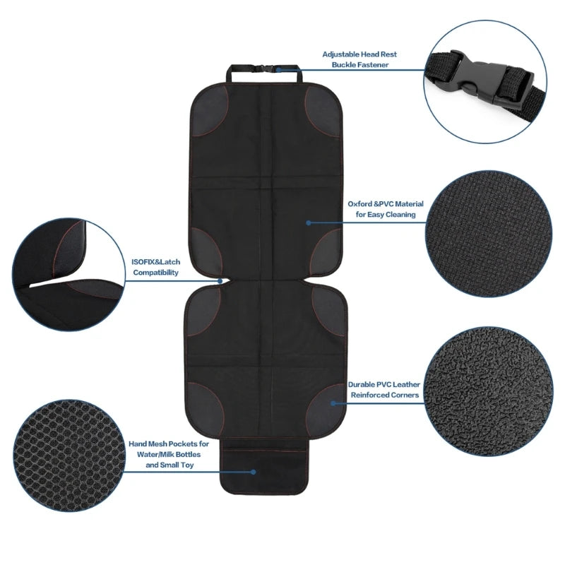 Universal Child Safety Seat Anti-Slip Anti-Scratch Mat Pads Waterproof Car Seat Protective Cover for-Baby Kid Protection sayaragear