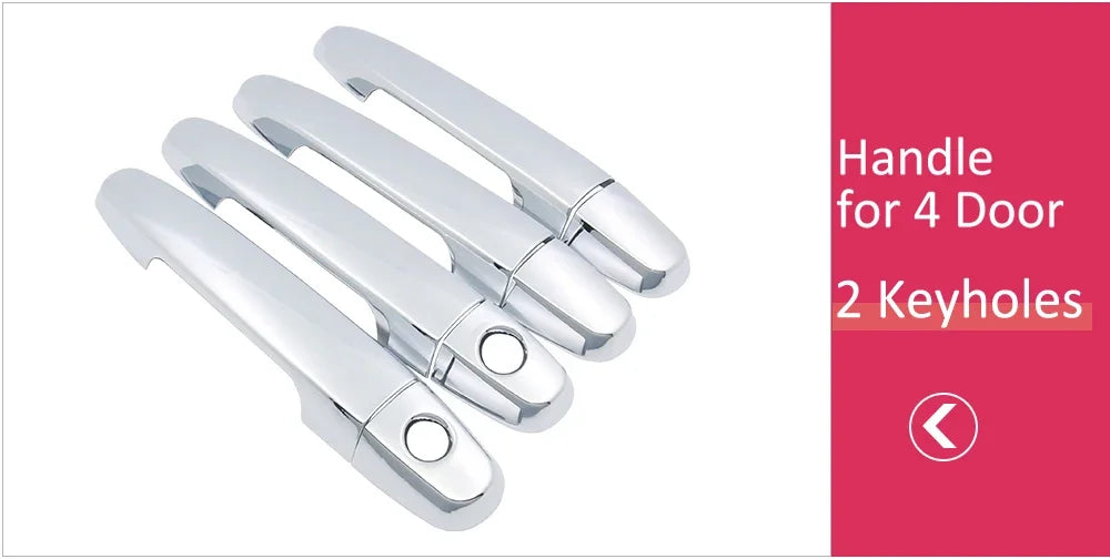 for Toyota Avensis T250 T25 2003 2004 2005 2006 2007 2008 2009 Chrome Door Handle Cover Trim Set Cap Car Styling Accessories ABS sayaragear