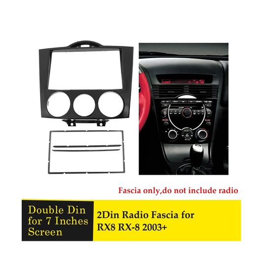 7 INCH 2 Din Car Stereo Radio Fascia for Mazda RX-8 RX8 2003-2008 Dashboard Video DVD Player Panel Frame Mounting Trim sayaragear