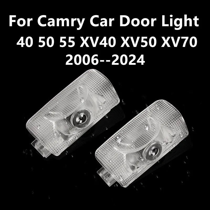 2Pcs For Camry Car Door Lights Bulbs Ghost Shadow Lamp LED Projector Accessories 40 50 55 70 XV40 XV50 XV70 2006-2023 2024 sayaragear