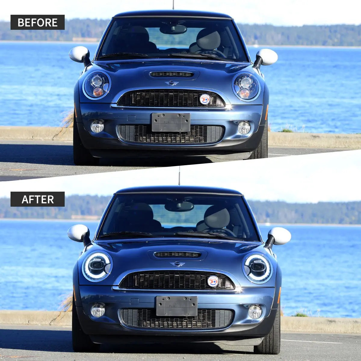 Vland 07-15 Cooper LED Headlights (R55 R56 R57 R58 R59) With Dual Beam Projector sayaragear