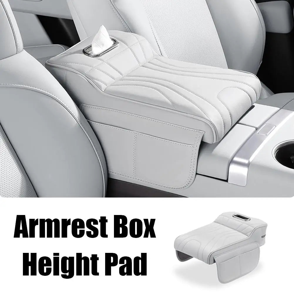 For Haval H9 2rd 2024 2025 Car Armrest Box Height Increase Pad Leather Protective Cover Storage Bag Auto Styling Accessories sayaragear