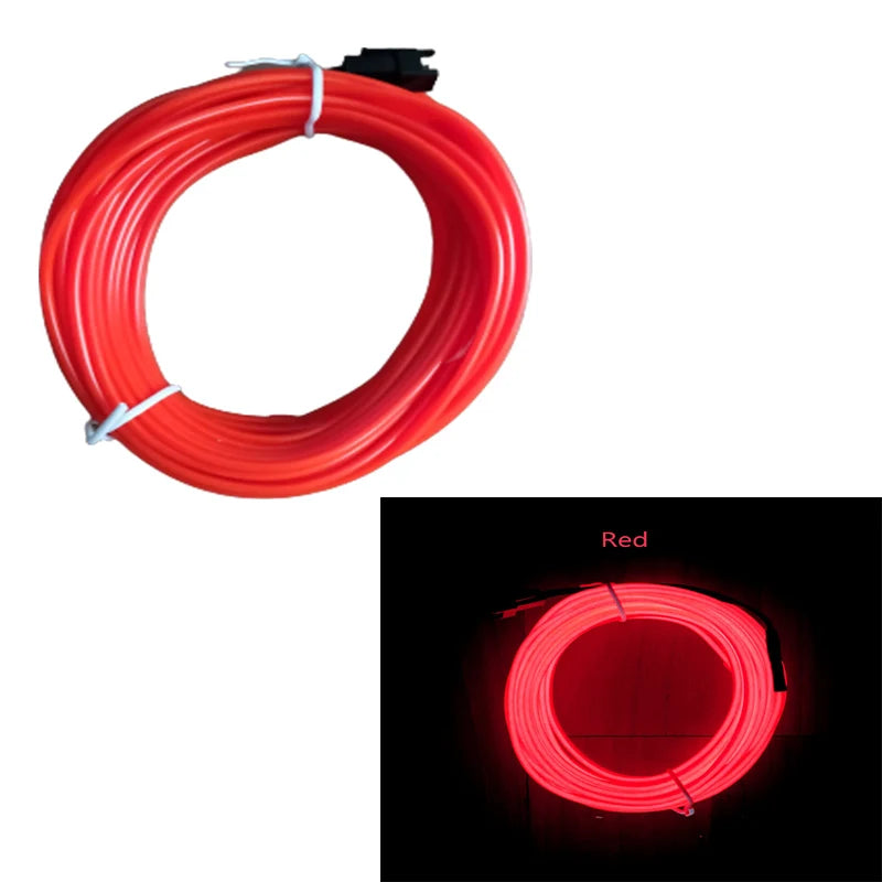 Car Interior Decorative Lamps Strips Atmosphere Lamp Cold Light  Decorative Dashboard Console Auto LED Ambient Lights 1/2/3/4/5M sayaragear