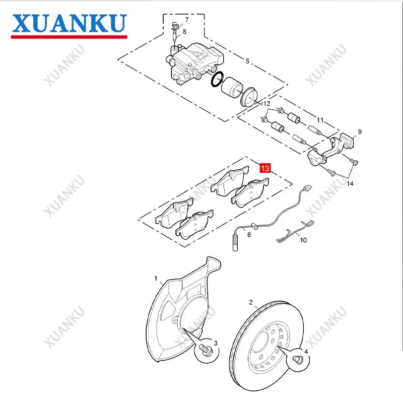 For SAIC MG 550 750 E550 MG6 Front and Rear brake pads Brake system friction plate assembly Original 10008675 10196002 SFP90005A sayaragear