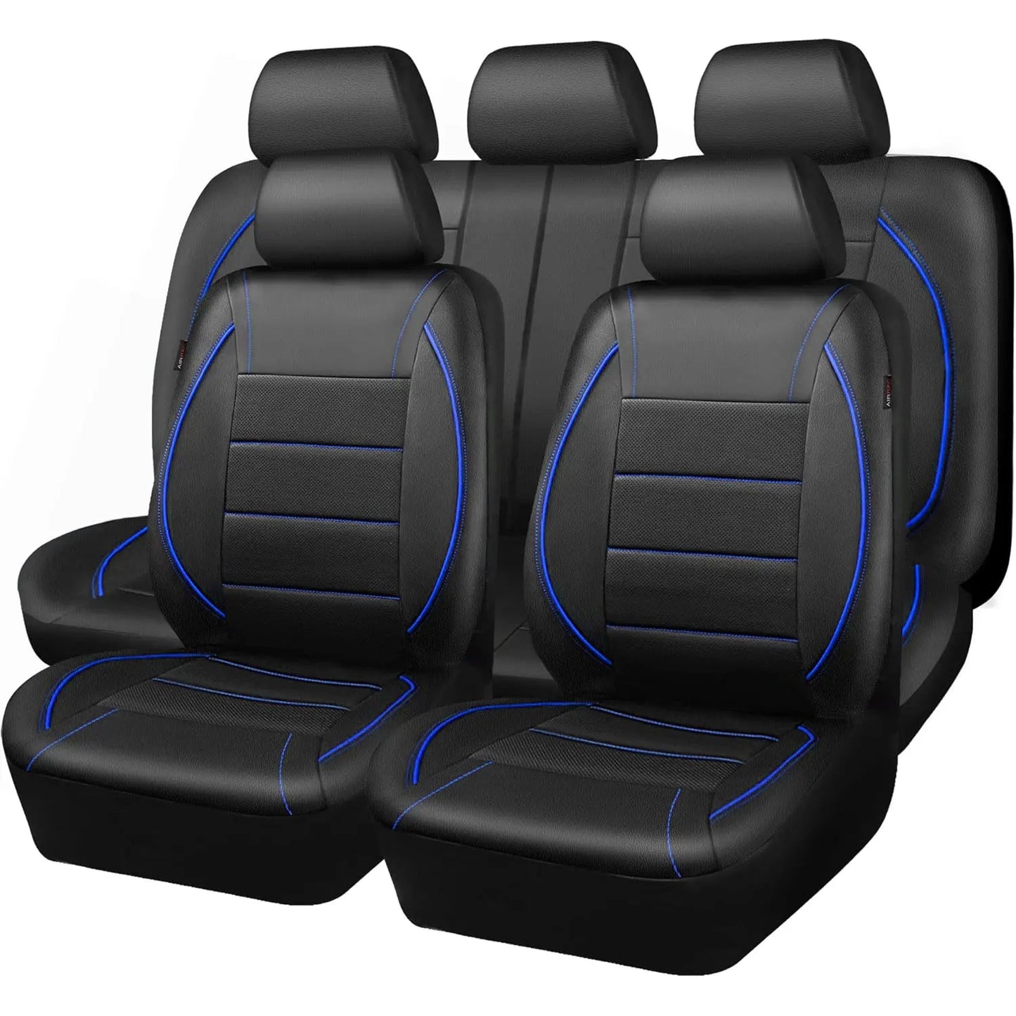 Universal Leather Car Seat Covers Red Simple Waterproof 5 Seat Car Seat Cover sayaragear