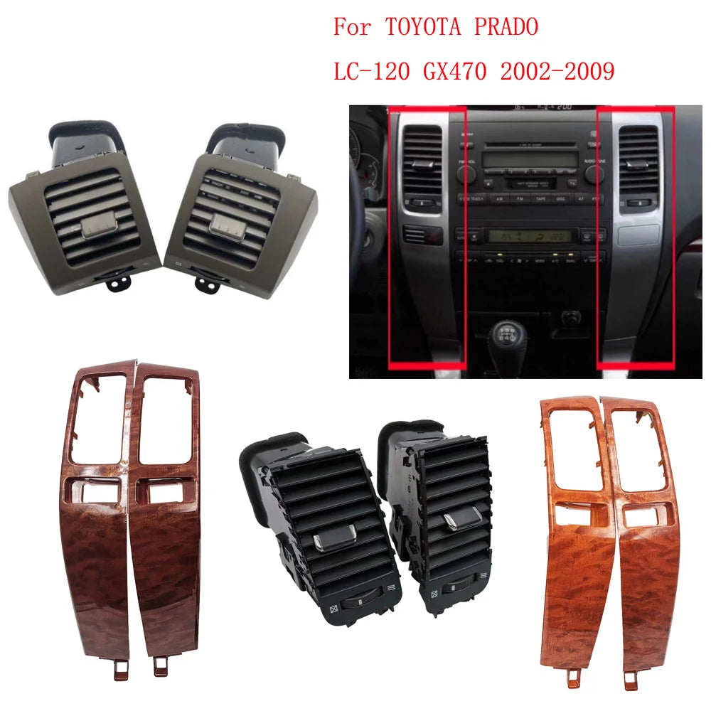 For Land Cruiser Prado 120 Toyota Lexus GX470 2003 2004 2005-2009 Car Air Conditioner Outlet A/C Air Vents Plate Dashboard Panel sayaragear