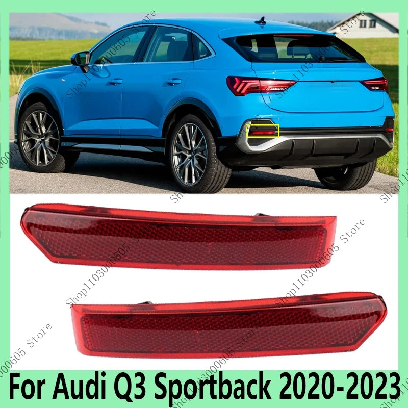 For Audi Q3 Sportback 2020 2021 2022 2023 Automobile Accessories Rear Bumper Light Reflector Warning Indicator Light - sayaragear