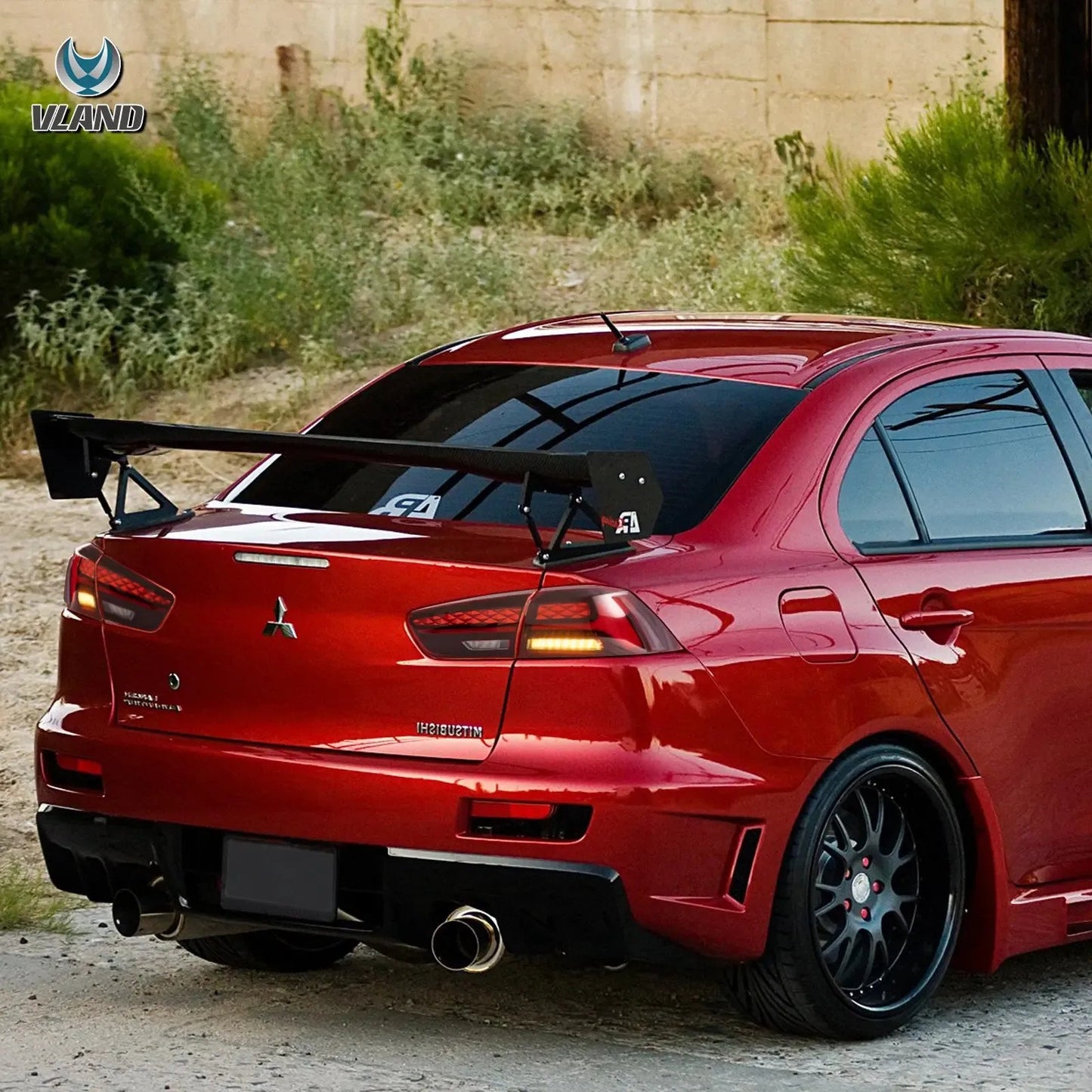 VLAND IV LED Tail Lights with Dynamic Welcome Lighting for 2008-2018 Mitsubishi Lancer and Lancer Evolution X Rear Light Assembl sayaragear