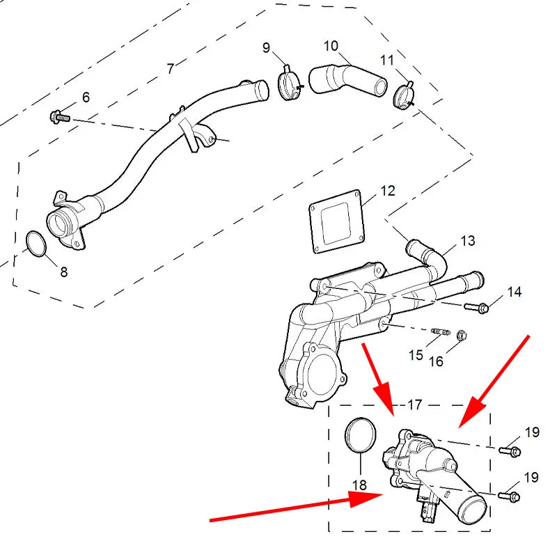 10548074  Original thermostat engine thermostat assembly For SAIC MG RX8 MAXUS D90 sayaragear