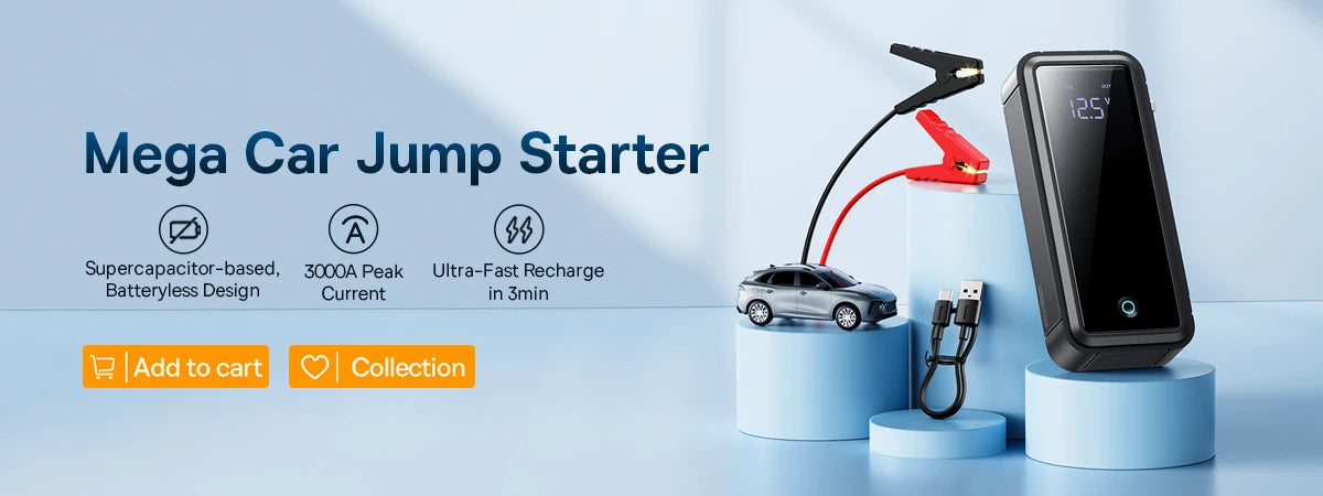 Baseus 2 In 1 Car Jump Starter Power Bank Air Compressor Inflator Pump 1000A Portable Power Station Car Battery Charger Booster sayaragear