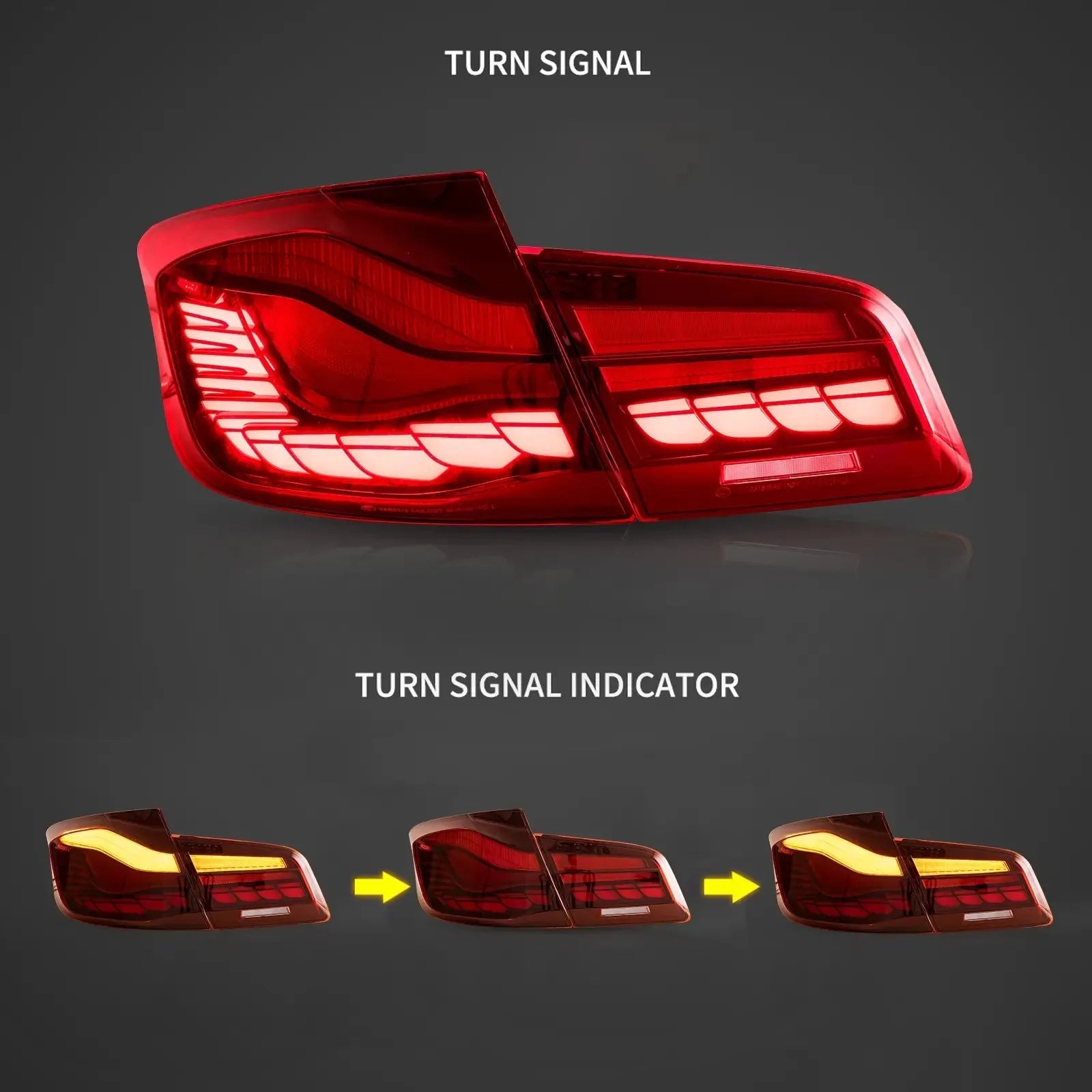 Vland 2011-2017 5 Series M5 F10 F18 OLED Tail Lights With Dynamic Welcome Lighting [CS Style] sayaragear