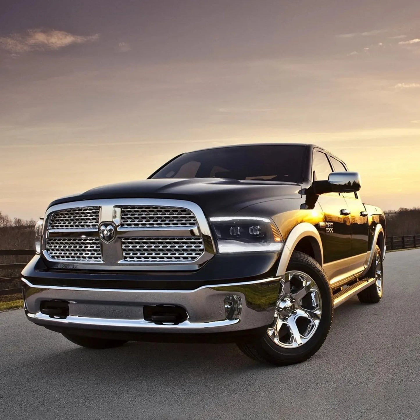 Vland 09-18 Ram 1500 2500 3500 HeadLights Full LED Black sayaragear