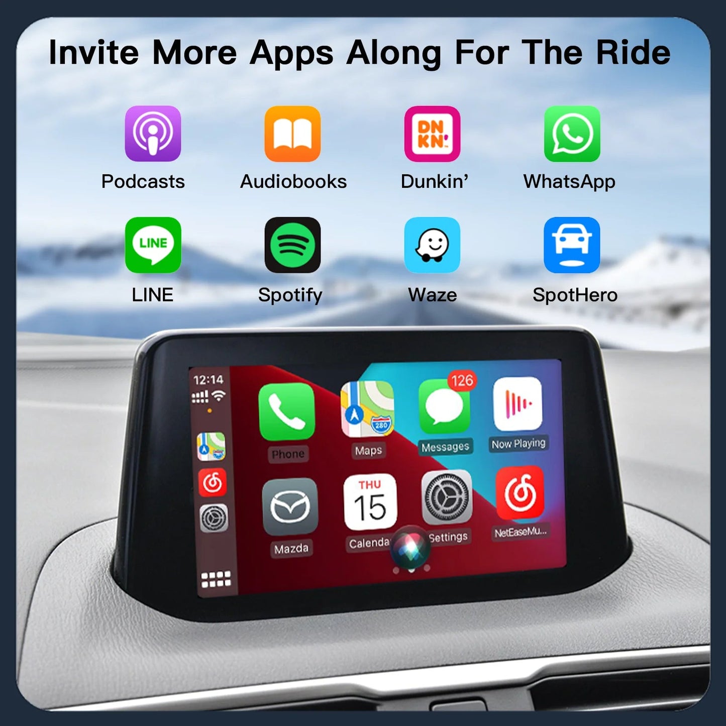 NEW P3 For Wireless Apple CarPlay Android Auto Adapter USB Hub OEM for Retrofit Mazda 2 3 6 CX3 CX5 CX8 CX9 MX5 TK78669U0C Kit sayaragear