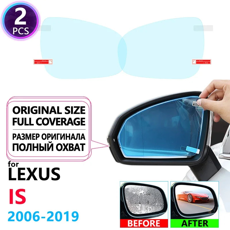 Full Cover Anti Fog Film Rainproof Rearview Mirror for Lexus IS 2006~2019 XE20 XE30 Accessories IS250 300 250 300h 350 200d 220d sayaragear