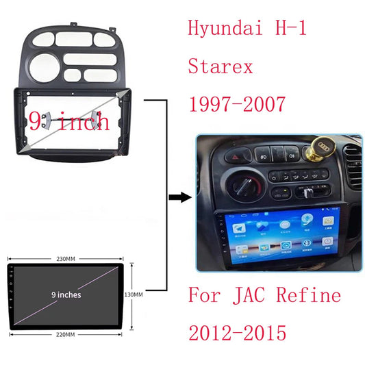 9 Inch Car Fascia Frame Fitting Adaptor Android Audio Dash Trim Kit For Hyundai H1 Starex 1997-2007 sayaragear