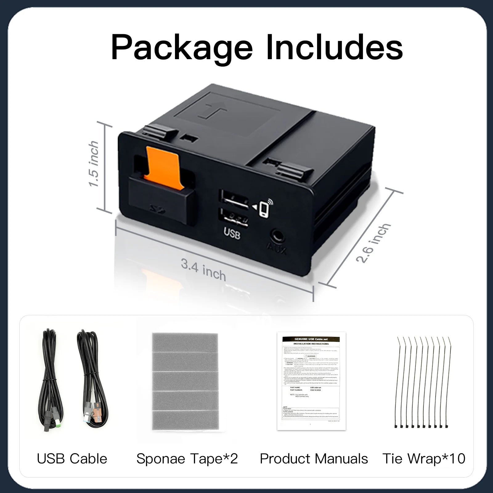 NEW P3 For Wireless Apple CarPlay Android Auto Adapter USB Hub OEM for Retrofit Mazda 2 3 6 CX3 CX5 CX8 CX9 MX5 TK78669U0C Kit sayaragear