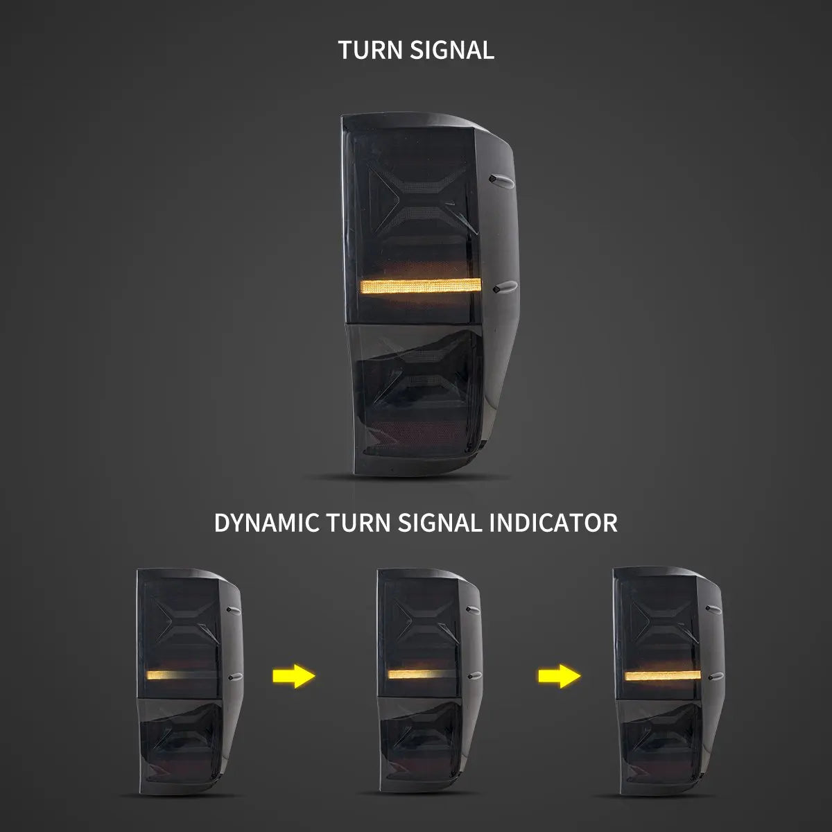 Vland 12-22 Ranger 1th Gen (T6/P375) International II LED Tail Lights With Sequential Turn Signal sayaragear