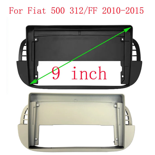 Car Radio Fascias Frame For Fiat 500 312/FF 2010-2015 9 inch 1DIN Stereo Panel Wiring Harness Power Cable Adapter Canbus Decoder sayaragear