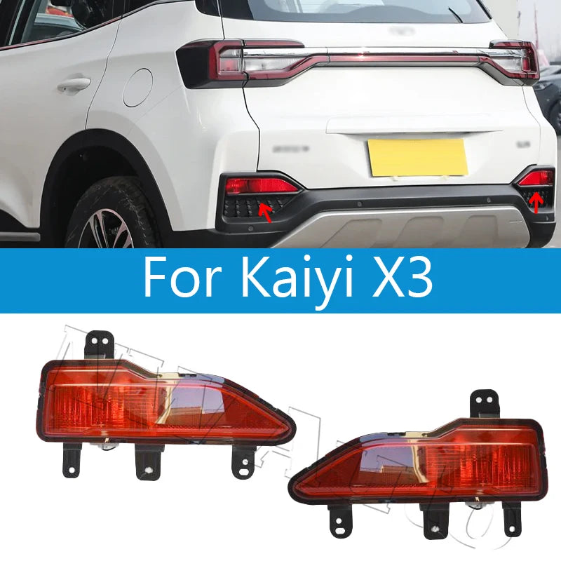 Car Rear Bumper Brake Lamp Tail Turn Signal Reflector Light For Kaiyi X3 sayaragear