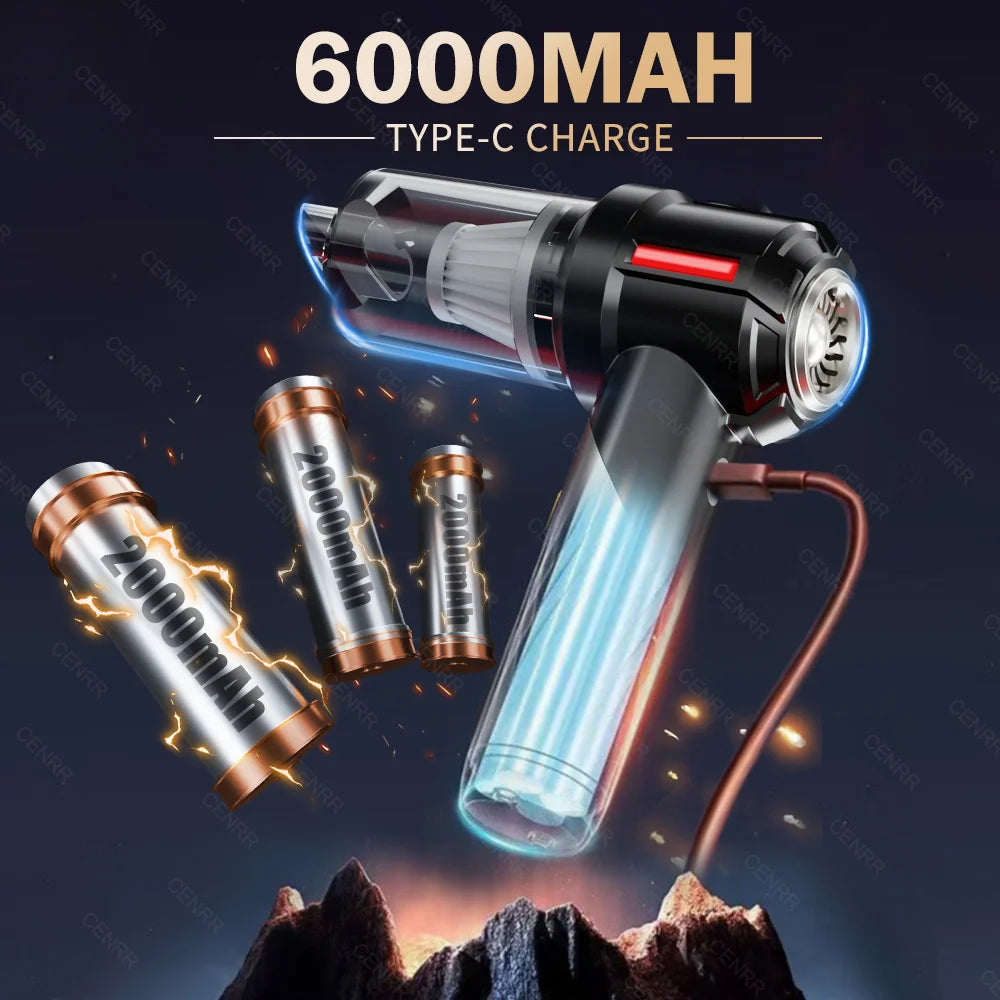 CENRR Car Vacuum Cleaner Mini 998000PA Powerful Cordless Portable Vacuum Cleaner for Home Appliance Handheld Blower Car Cleaner sayaragear