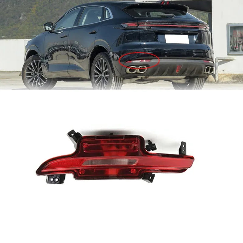 For Changan UNI-K UniK LED Rear Bumper Fog Light Reflector Stop Light Rear Fog Light Foglamp Lamp Warning Lamp Frame Cover sayaragear